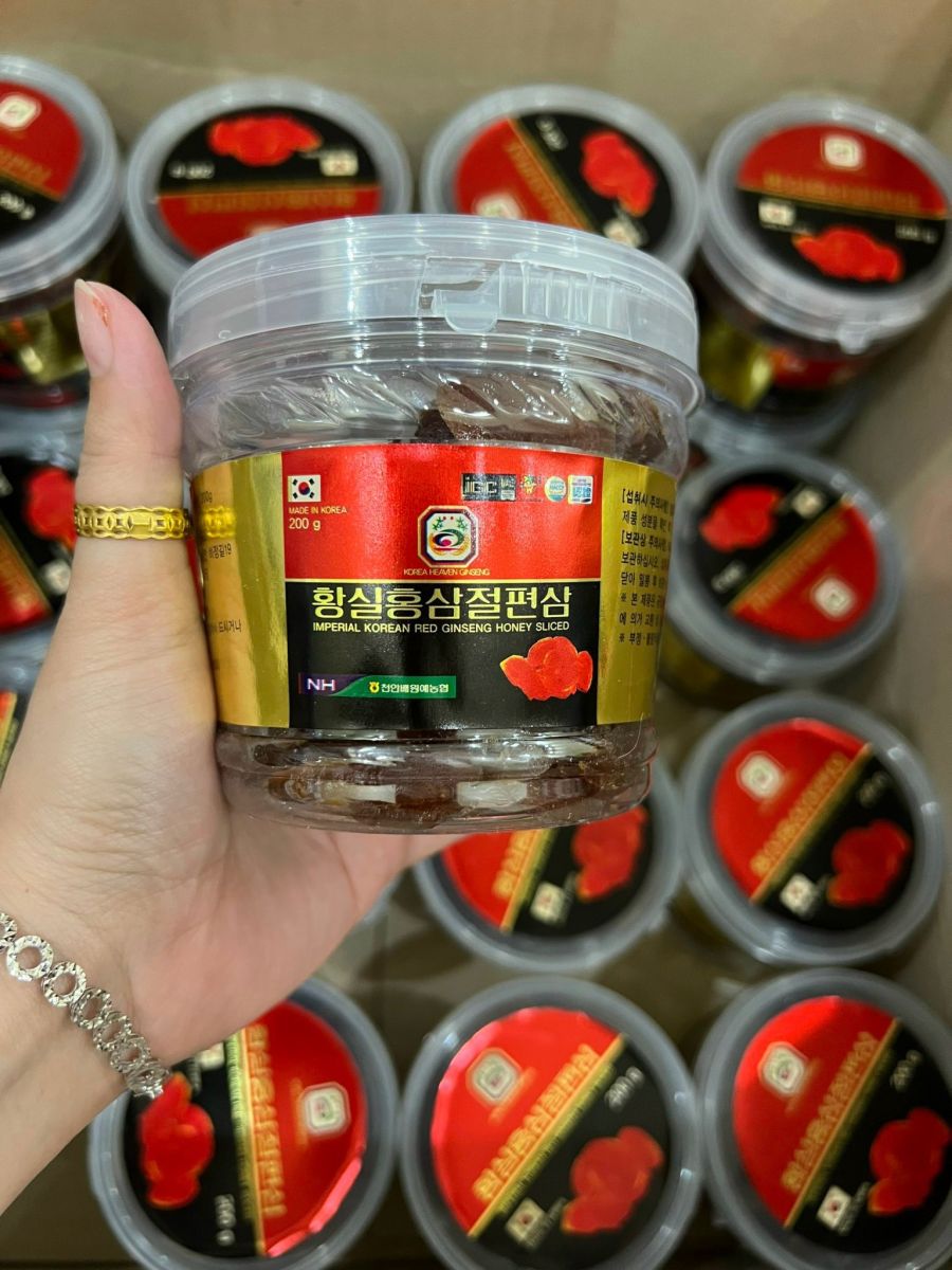 Sâm lát tẩm Mật Ong JEONG GEUN SAM Hàn Quốc hộp 200g